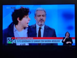 Interrupção do debate entre todos os partidos para as legislativas de 2024, na RTP